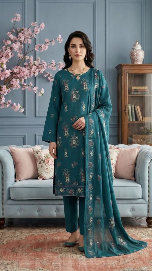 Lawn heavy embroidered D13